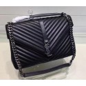 High Quality Fake YSL Classic Monogramme Flap Bag Calfskin Leather Y22370 Black JH07930WC64