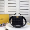 High Quality FENDI PEEKABOO ICONIC MINI leather bag 8BN244 black JH08545My83