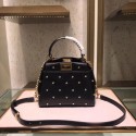 High Quality Fendi PEEKABOO XS black leather mini-bag 8BN309A JH08614bo33