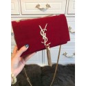 Hot 2015 Yves Saint Laurent spring and summer new model velvet 311218 red JH08434DJ96