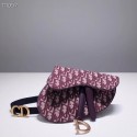 Hot DIOR OBLIQUE SADDLE BELT BAG S5632CTZQ burgundy JH07254DJ96