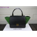 Imitation 2015 Celine classic nubuck leather with original leather 3345 black&green JH06553Sn26