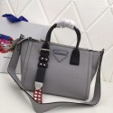 Imitation AAAAA Prada Concept Leather handbag 1BA175 grey JH05464Af81