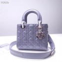 Imitation Best Dior lucky badges Original sheepskin Tote Bag A88035 dark grey JH07225gt75