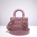 Imitation Best Dior lucky badges Original sheepskin Tote Bag A88035 pink JH07320CD19