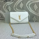 Imitation Best YSL Classic Monogramme Flap Bag Cannage Pattern Y377828L White JH07910CD19