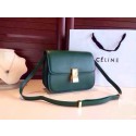 Imitation Celine Classic Box Flap Bag Calfskin Leather 2263 Green JH06304dm74