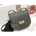 Imitation Celine Compact Trotteur Cattle leather Mini Shoulder Bag 1268 Dark grey JH06184hu72