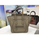 Imitation Celine Luggage Micro Original Leather Tote Bag M3308 gray JH06206dP73