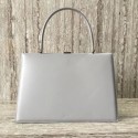 Imitation CELINE MEDIUM CLASP HANDBAG IN BOX CALFSKIN WITH PATINA 180923 light gray JH06077fJ59