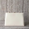 Imitation CELINE MEDIUM CLASP HANDBAG IN BOX CALFSKIN WITH PATINA 180923 white JH06071Mc29