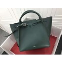 Imitation Celine the big bag calf leather Tote Bag 183313 Blackish green JH06170XD29