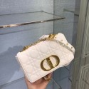 Imitation Dior SMALL DIOR CARO BAG Soft Cannage Calfskin M9241 white JH06805vK93