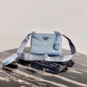 Imitation Fashion Prada Nylon Re-Edition 2000 Shoulder Bag 1BH046 light blue JH04951Ft19