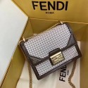 Imitation Fendi KAN U SMALL leather mini-bag 8BT312 Khaki&white JH08566dP73