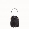 Imitation FENDI MON TRESOR Mini bag in black canvas 8BS010 JH08537qN69