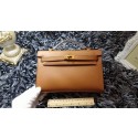 Imitation Hermes Kelly 22cm mini tote bag calf leather K011 wheat JH01688HE81