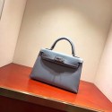 Imitation Hermes original epsom leather mini kelly bag K001 light blue JH01405LQ13