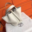 Imitation Hermes Picotin Lock PM Bags Original Leather H8688 white JH01346Jf44