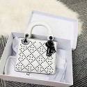 Imitation MINI LADY DIOR BAG CALFSKIN M0598S white JH07513JF45