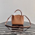 Imitation Prada Deer skin bag tote 1BC145 brown JH04897fJ59