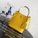 Imitation Prada Double Saffiano leather bag 1BA212 lemon JH05443ox12