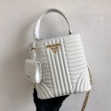 Imitation Prada Double Saffiano Original Calfskin Leather Bag 1BA212 White JH05204mf57