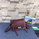 Imitation Prada Etiquette Messenger Bag Calfskin Leather 1BD082 Burgundy JH05702sS26