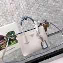 Imitation prada small saffiano lux tote original leather bag bn2754 white&blue JH05625vK93