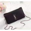 Imitation SAINT LAURENT Kate Monogram leather shoulder bag B499860 black JH08074dm74