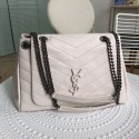 Imitation SAINT LAURENT leather shoulder bag Y554256 cream JH07947qN69