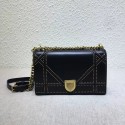 Imitation Top Dior DIORAMA BAG STUDDED LAMBSKIN M0422 black JH07602eZ32