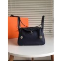 Imitation Top Hermes Lindy togo Original Leather Shoulder Bag 5086 black JH01609eP47