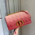 Imitation Top MEDIUM DIOR CARO BAG Soft Cannage Calfskin C8618 pink JH06709Wv17