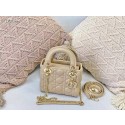 Imitation Top MINI LADY DIOR BAG Cannage Lambskin M0505OC Beige JH06689eP47