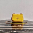 Imitation Top Prada Saffiano leather shoulder bag 2BD275 yellow JH04919eP47