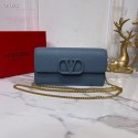 Imitation Top VALENTINO Origianl Leather Bag V0018 blue JH09659Wv17