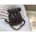 Imitation VALENTINO Rockstud leather bucket bag 0059S black JH09832sS26