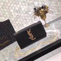 Imitation Yves Saint Laurent Monogramme Cross-body Calf leather Shoulder Bag 2828 black JH08154mf57