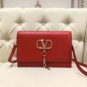 Knockoff 1:1 VALENTINO VLOCK Origianl leather shoulder bag 0909 red JH09531Wj74