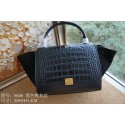 Knockoff 2015 Celine top quality crocodile 6608 black JH06453xd98