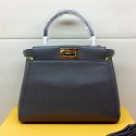 Knockoff 2015 Fendi new model original leather 2590 dark gray JH08813xd98