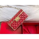 Knockoff AAA VALENTINO Rockstud quilted leather cross-body bag 0702 red JH09812nQ90