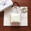 Knockoff Balenciaga Original Leather Mini Shopper Bag 6696 White JH09402Bc82