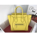 Knockoff Celine Luggage Micro Original Leather Tote Bag M3308 lemon JH06204dO66