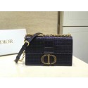 Knockoff Dior 30 MONTAIGNE SMOOTH CALFSKIN FLAP BAG C9230 black JH07039nE34