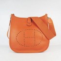 Knockoff Hermes Cowhide Evelyne Messenger Bag 6309 Orange JH01373xd98