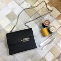 Knockoff Hermes original epsom leather verrou chaine bag V23 black JH01369nE34