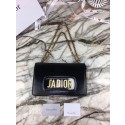 Knockoff JADIOR FLAP BAG WITH CHAIN IN BLACK CALFSKIN M9000 JH07563cF44