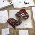 Knockoff Luxury Dior BURGUNDY CANVAS STRAP 03566 JH07479Pd89